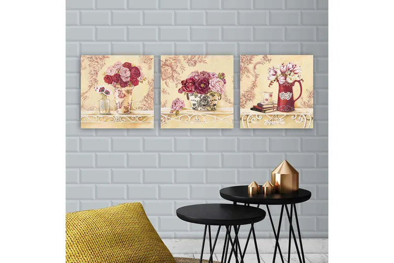 Canvasbilde VP Italy 3-pk Flerfarget - 33x03 cm - Innredning - Bilder & kunst - Lerretsbilder