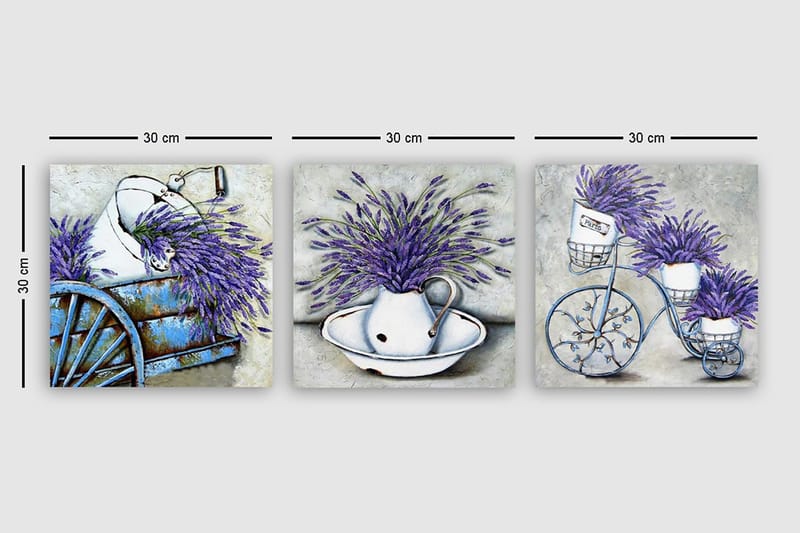 Canvasbilde VP Italy 3-pk Flerfarget - 33x03 cm - Innredning - Bilder & kunst - Lerretsbilder