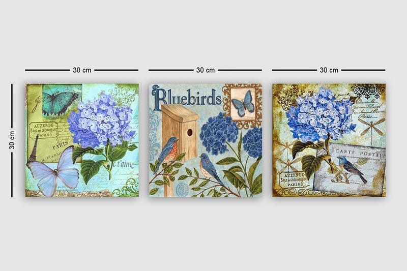 Canvasbilde VP Italy 3-pk Flerfarget - 33x03 cm - Innredning - Bilder & kunst - Lerretsbilder