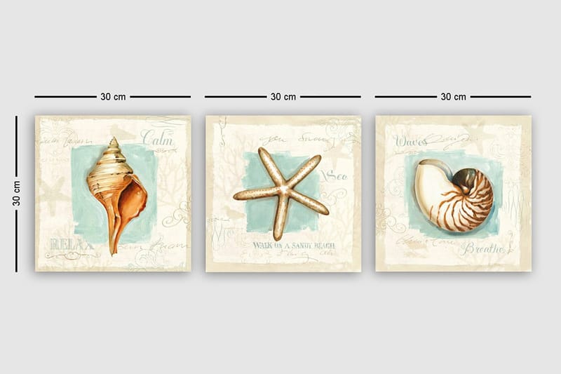 Canvasbilde VP Italy 3-pk Flerfarget - 33x03 cm - Innredning - Bilder & kunst - Lerretsbilder