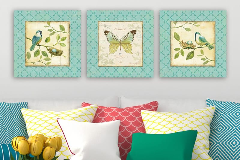 Canvasbilde VP Italy 3-pk Flerfarget, 33x03 cm