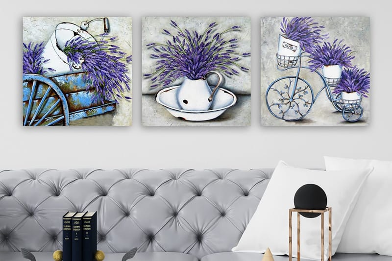 Canvasbilde VP Italy 3-pk Flerfarget - 33x03 cm - Innredning - Bilder & kunst - Lerretsbilder