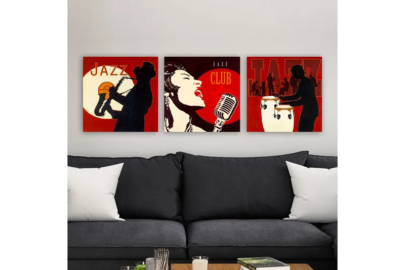 Canvasbilde VP Italy 3-pk Flerfarget - 33x03 cm - Innredning - Bilder & kunst - Lerretsbilder