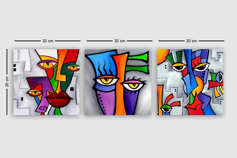 Canvasbilde VP Italy 3-pk Flerfarget - 33x03 cm - Innredning - Bilder & kunst - Lerretsbilder