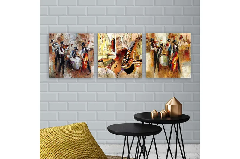 Canvasbilde VP Italy 3-pk Flerfarget - 33x03 cm - Innredning - Bilder & kunst - Lerretsbilder