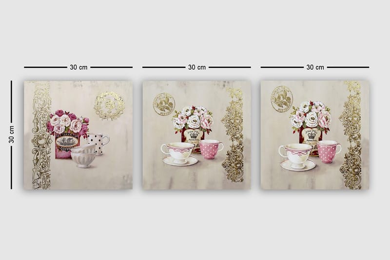 Canvasbilde VP Italy 3-pk Flerfarget - 33x03 cm - Innredning - Bilder & kunst - Lerretsbilder