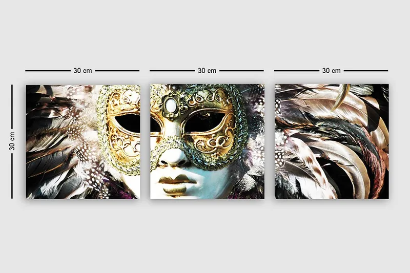 Canvasbilde VP Italy 3-pk Flerfarget - 33x03 cm - Innredning - Bilder & kunst - Lerretsbilder