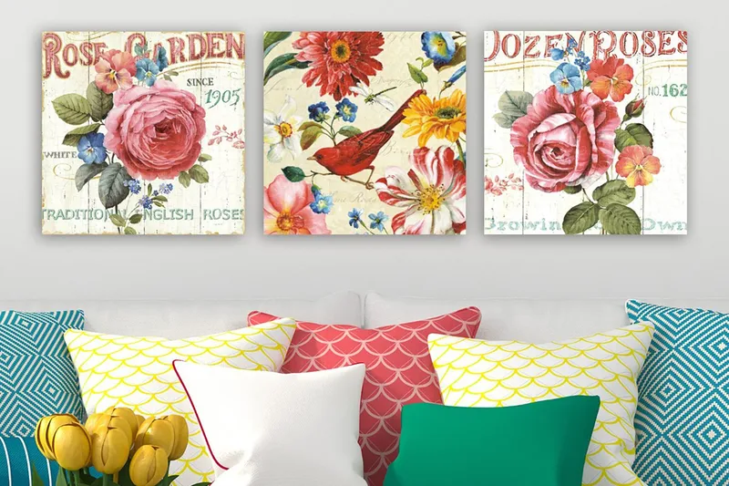 Canvasbilde VP Italy 3-pk Flerfarget, 33x03 cm