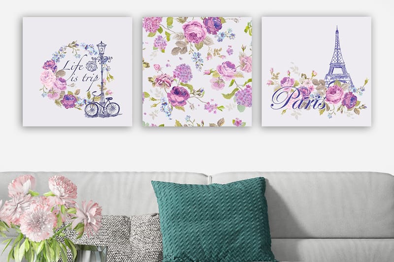 Canvasbilde VP Spain 3-pk Flerfarget - 33x03 cm - Innredning - Bilder & kunst - Lerretsbilder