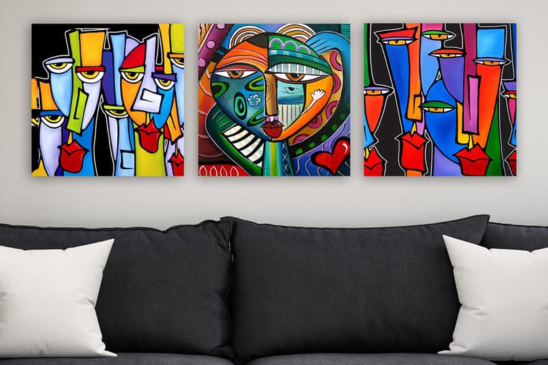 Canvasbilde VP Spain 3-pk Flerfarget - 33x03 cm - Innredning - Bilder & kunst - Lerretsbilder