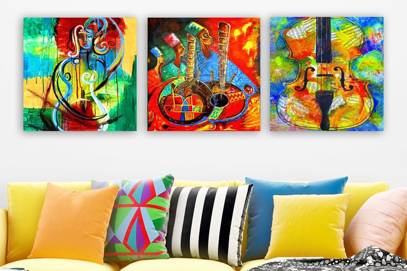 Canvasbilde VP Spain 3-pk Flerfarget - 33x03 cm - Innredning - Bilder & kunst - Lerretsbilder