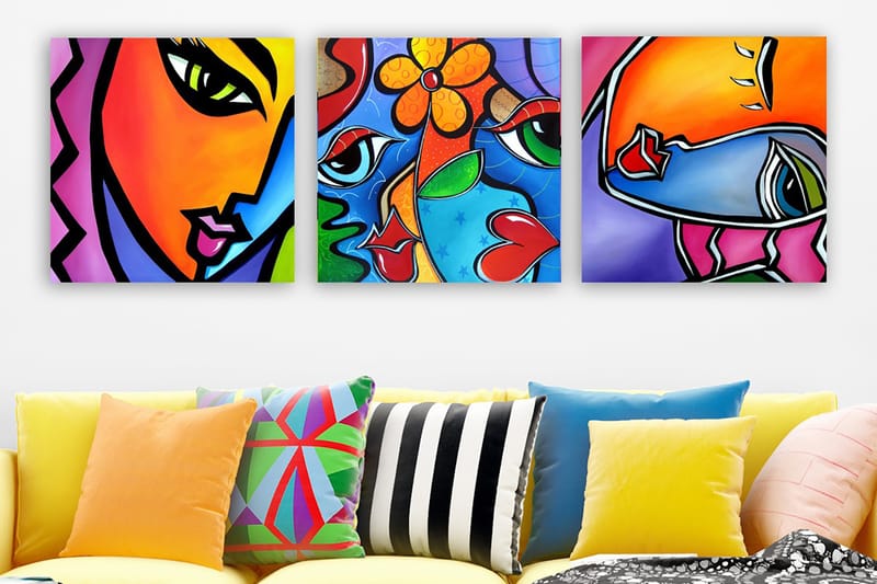 Canvasbilde VP Spain 3-pk Flerfarget - 33x03 cm - Innredning - Bilder & kunst - Lerretsbilder