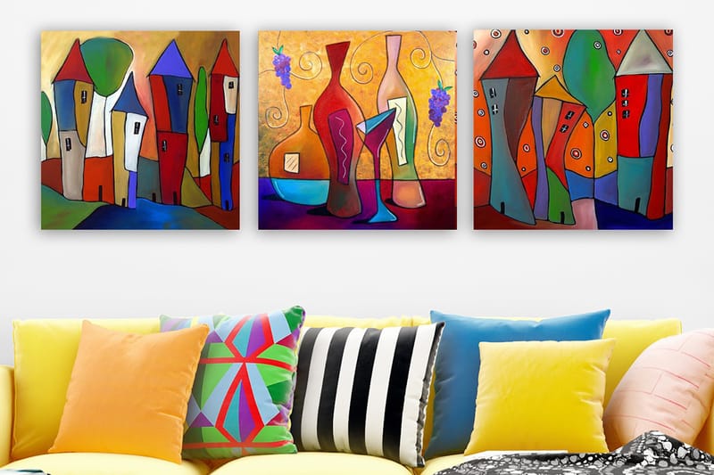 Canvasbilde VP Spain 3-pk Flerfarget - 33x03 cm - Innredning - Bilder & kunst - Lerretsbilder