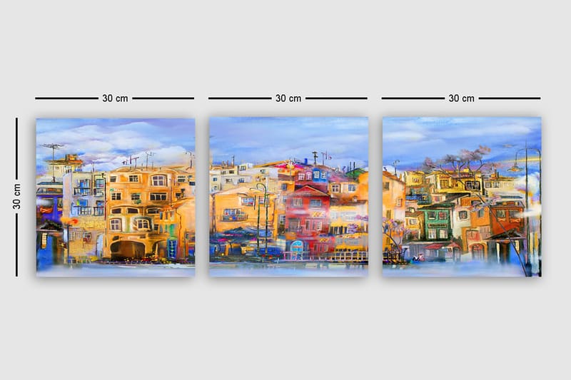 Canvasbilde VP Spain 3-pk Flerfarget - 33x03 cm - Innredning - Bilder & kunst - Lerretsbilder