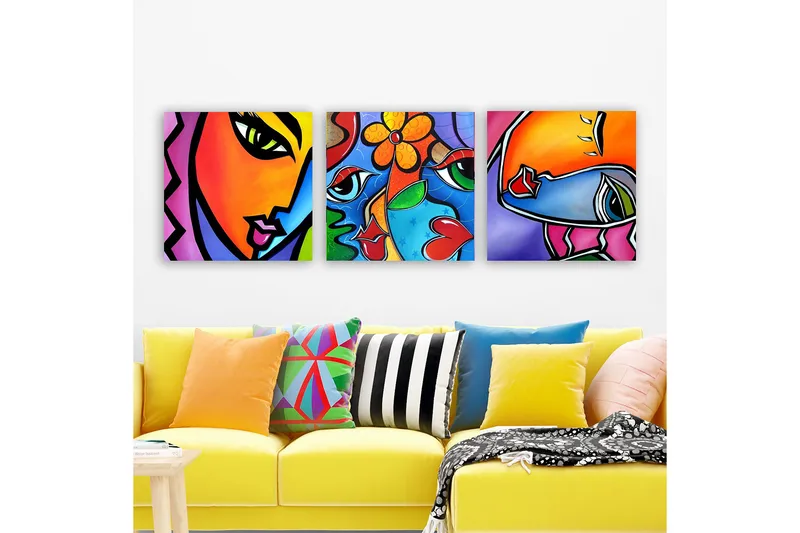 Canvasbilde VP Spain 3-pk Flerfarget - 33x03 cm - Innredning - Bilder & kunst - Lerretsbilder