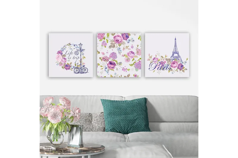 Canvasbilde VP Spain 3-pk Flerfarget - 33x03 cm - Innredning - Bilder & kunst - Lerretsbilder