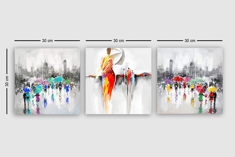 Canvasbilde VP Spain 3-pk Flerfarget - 33x03 cm - Innredning - Bilder & kunst - Lerretsbilder