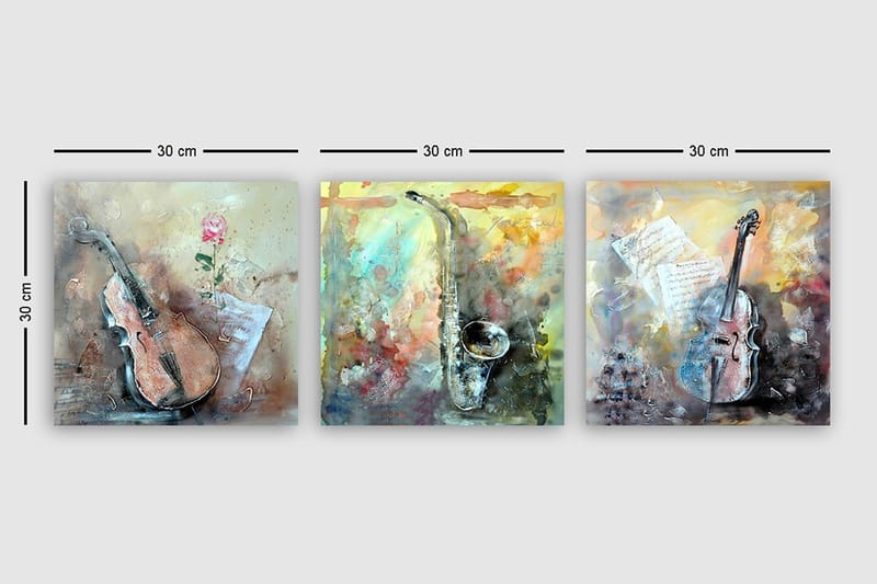 Canvasbilde VP Spain 3-pk Flerfarget - 33x03 cm - Innredning - Bilder & kunst - Lerretsbilder