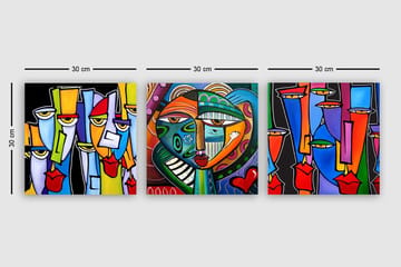 Canvasbilde VP Spain 3-pk Flerfarget - 33x03 cm - Innredning - Bilder & kunst - Lerretsbilder
