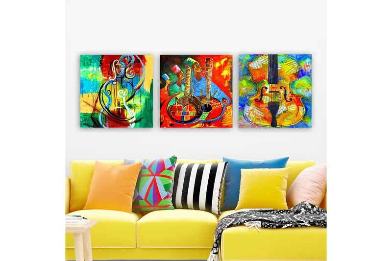 Canvasbilde VP Spain 3-pk Flerfarget - 33x03 cm - Innredning - Bilder & kunst - Lerretsbilder