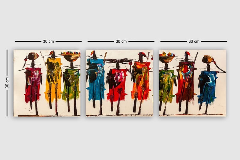 Canvasbilde VP Spain 3-pk Flerfarget - 33x03 cm - Innredning - Bilder & kunst - Lerretsbilder