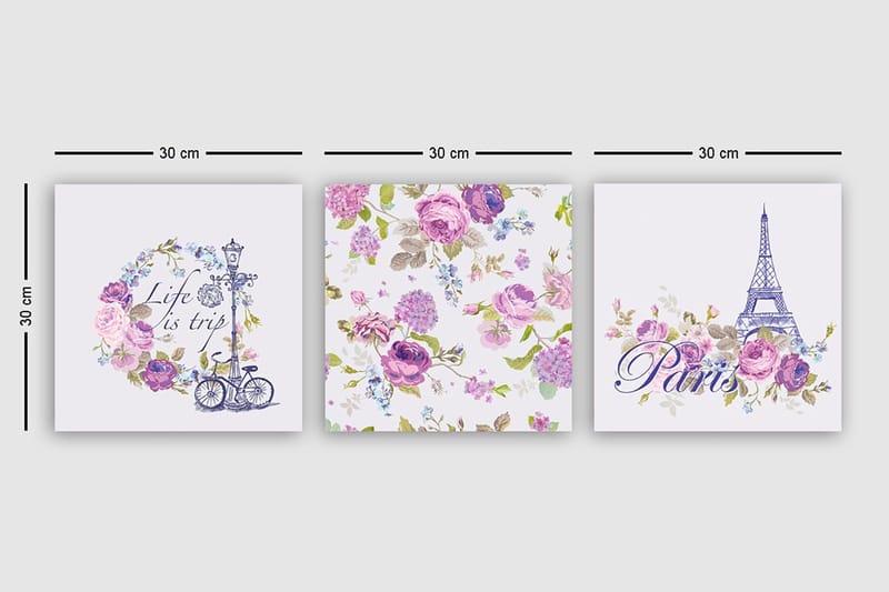 Canvasbilde VP Spain 3-pk Flerfarget - 33x03 cm - Innredning - Bilder & kunst - Lerretsbilder