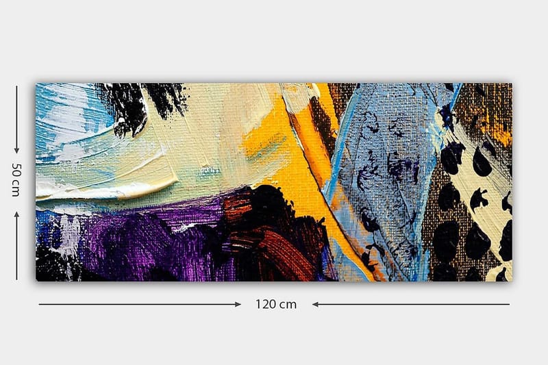Canvasbilde YTY Abstract & Fractals Flerfarget - 120x50 cm - Innredning - Bilder & kunst - Lerretsbilder