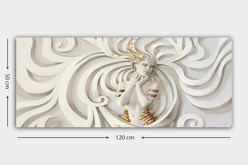 Canvasbilde YTY Abstract & Fractals Flerfarget - 120x50 cm - Innredning - Bilder & kunst - Lerretsbilder