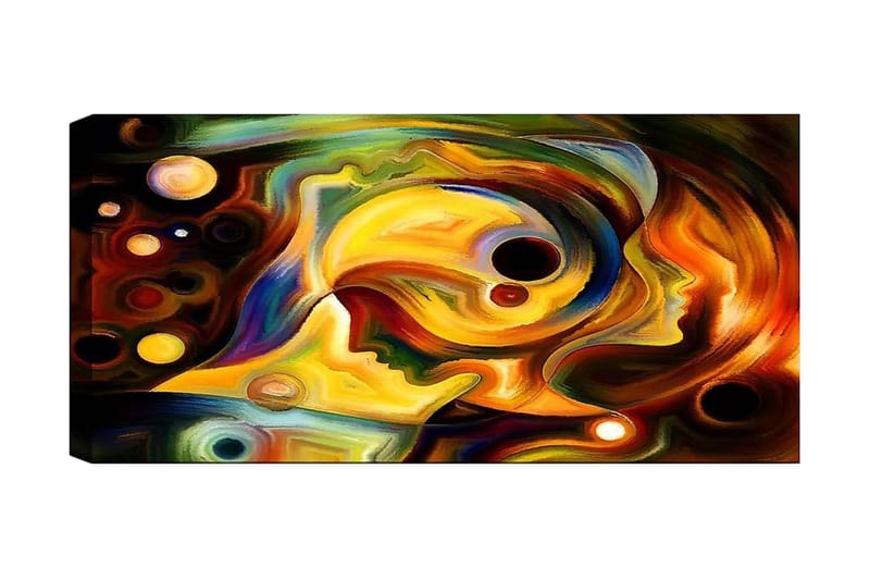 Canvasbilde YTY Abstract & Fractals Flerfarget - 120x50 cm - Innredning - Bilder & kunst - Lerretsbilder