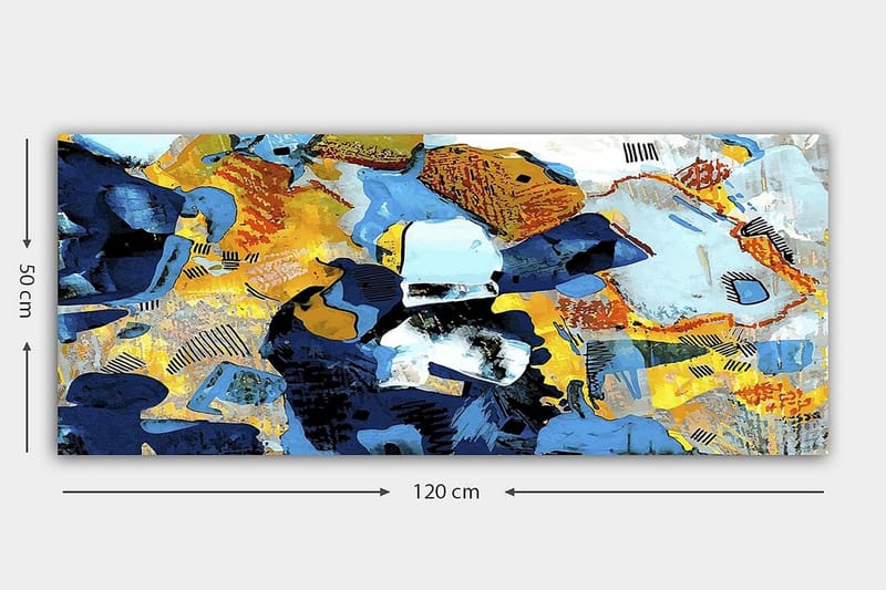 Canvasbilde YTY Abstract & Fractals Flerfarget - 120x50 cm - Innredning - Bilder & kunst - Lerretsbilder