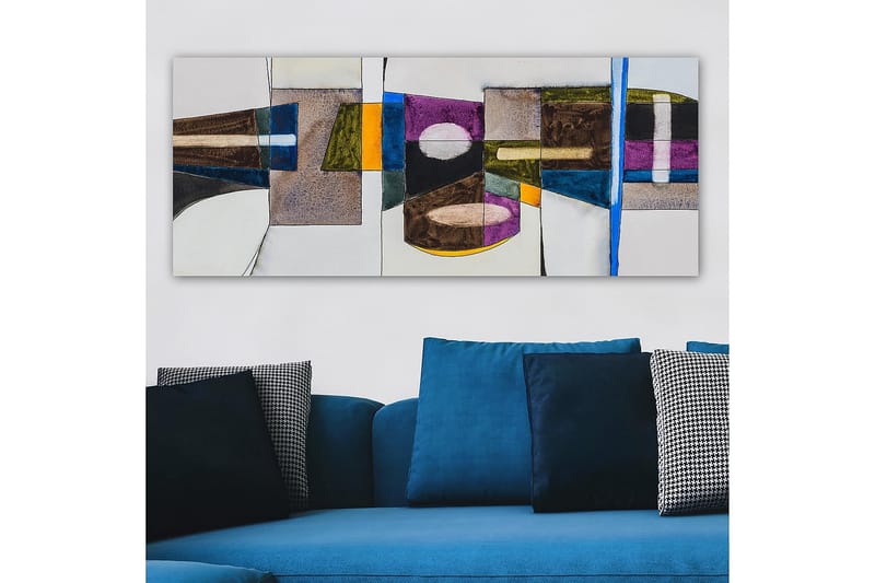 Canvasbilde YTY Abstract & Fractals Flerfarget - 120x50 cm - Innredning - Bilder & kunst - Lerretsbilder
