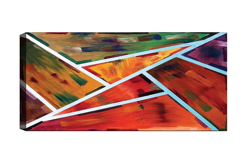 Canvasbilde YTY Abstract & Fractals Flerfarget - 120x50 cm - Innredning - Bilder & kunst - Lerretsbilder