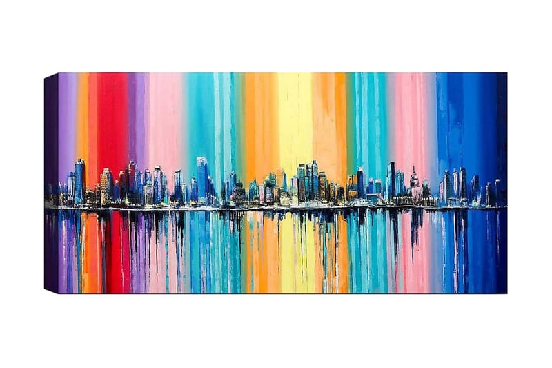Canvasbilde YTY Abstract & Fractals Flerfarget - 120x50 cm - Innredning - Bilder & kunst - Lerretsbilder