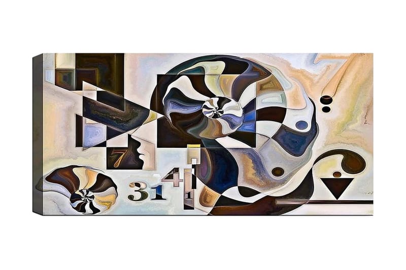 Canvasbilde YTY Abstract & Fractals Flerfarget - 120x50 cm - Innredning - Bilder & kunst - Lerretsbilder