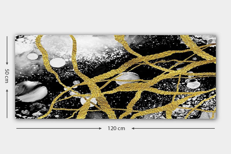 Canvasbilde YTY Abstract & Fractals Flerfarget - 120x50 cm - Innredning - Bilder & kunst - Lerretsbilder