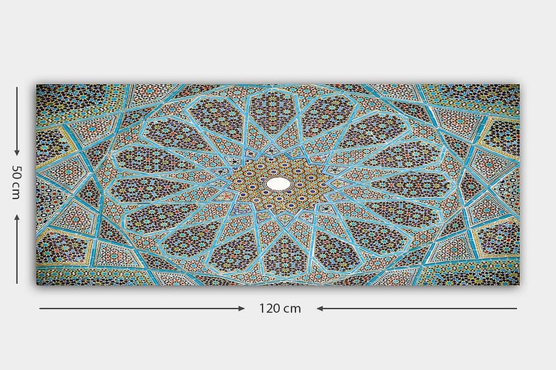 Canvasbilde YTY Abstract & Fractals Flerfarget - 120x50 cm - Innredning - Bilder & kunst - Lerretsbilder