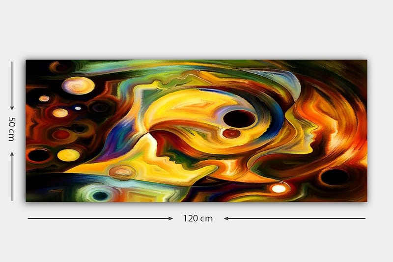 Canvasbilde YTY Abstract & Fractals Flerfarget - 120x50 cm - Innredning - Bilder & kunst - Lerretsbilder