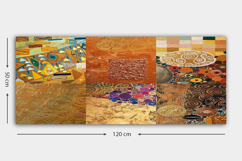 Canvasbilde YTY Abstract & Fractals Flerfarget - 120x50 cm - Innredning - Bilder & kunst - Lerretsbilder