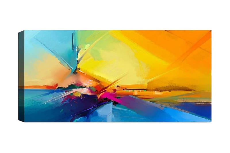 Canvasbilde YTY Abstract & Fractals Flerfarget - 120x50 cm - Innredning - Bilder & kunst - Lerretsbilder