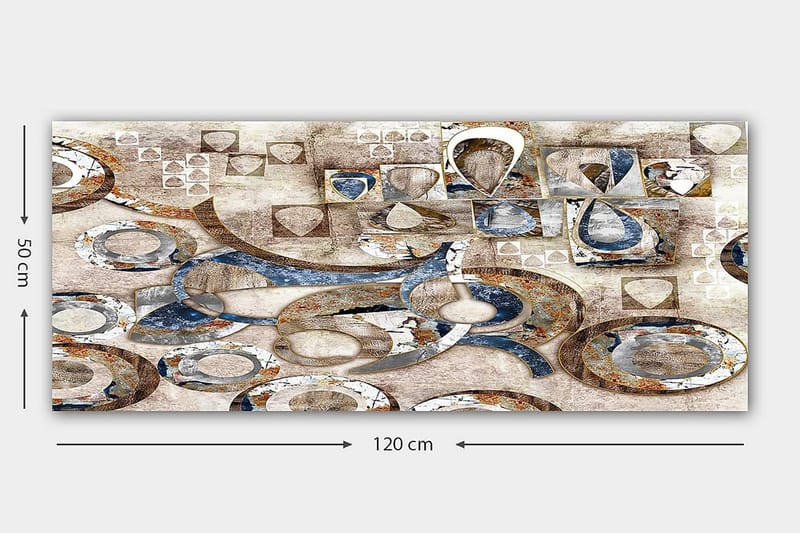 Canvasbilde YTY Abstract & Fractals Flerfarget - 120x50 cm - Innredning - Bilder & kunst - Lerretsbilder