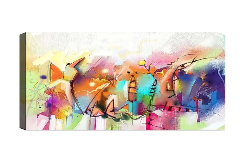 Canvasbilde YTY Abstract & Fractals Flerfarget - 120x50 cm - Innredning - Bilder & kunst - Lerretsbilder