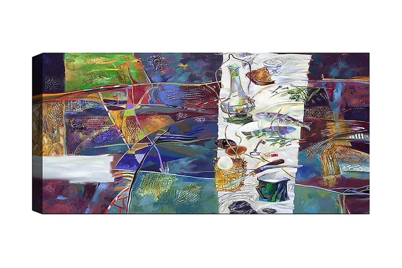Canvasbilde YTY Abstract & Fractals Flerfarget - 120x50 cm - Innredning - Bilder & kunst - Lerretsbilder