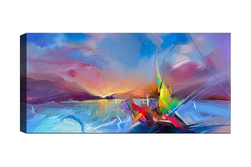Canvasbilde YTY Abstract & Fractals Flerfarget - 120x50 cm - Innredning - Bilder & kunst - Lerretsbilder