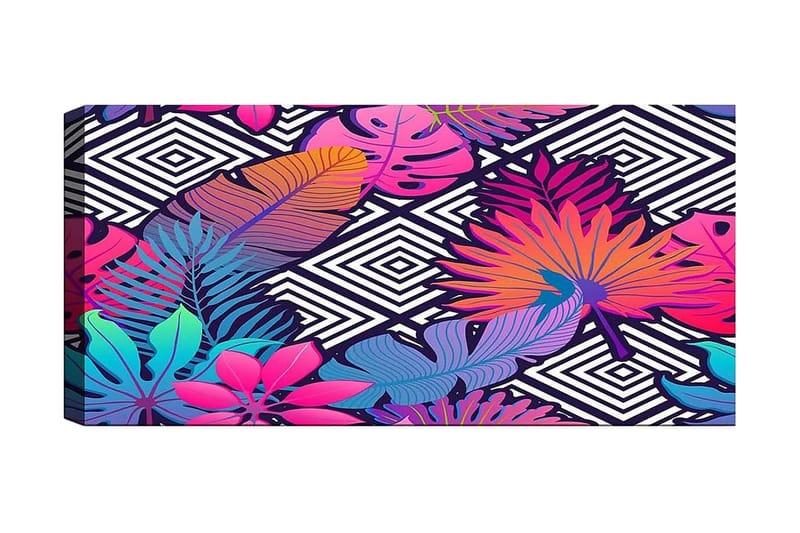 Canvasbilde YTY Abstract & Fractals Flerfarget - 120x50 cm - Innredning - Bilder & kunst - Lerretsbilder