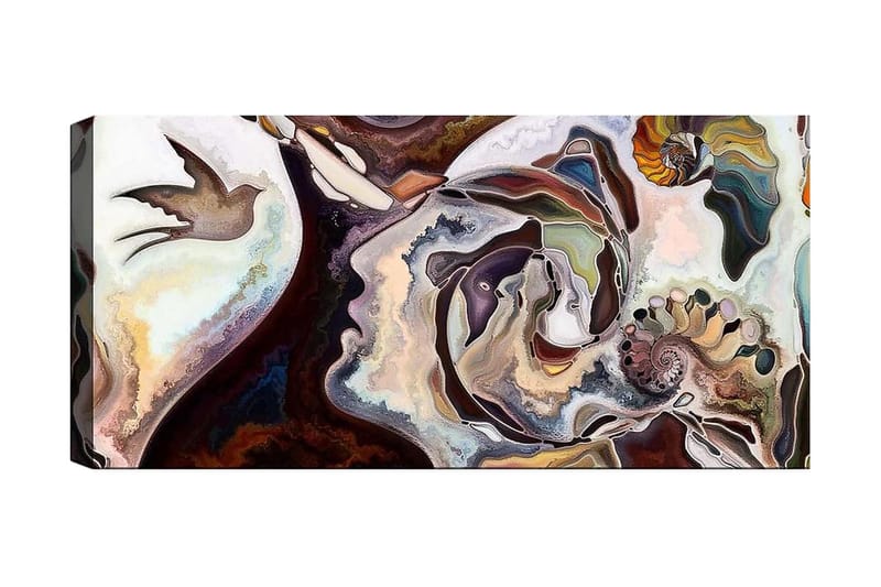 Canvasbilde YTY Abstract & Fractals Flerfarget - 120x50 cm - Innredning - Bilder & kunst - Lerretsbilder