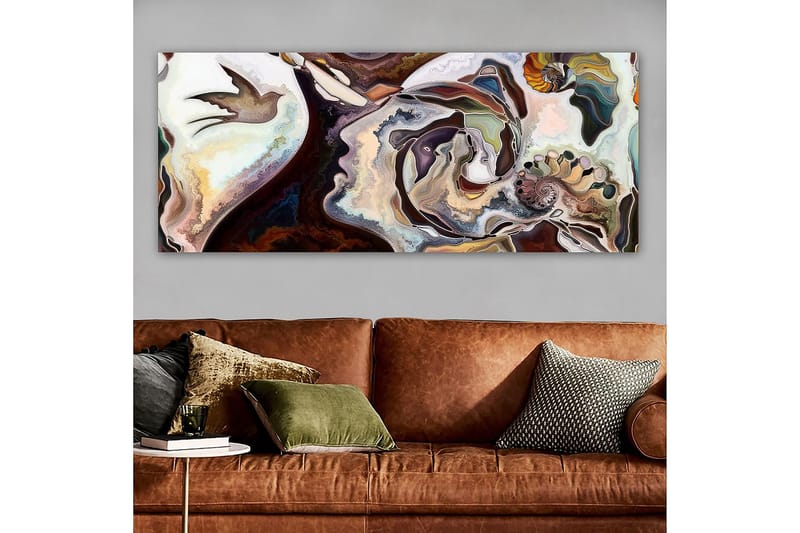 Canvasbilde YTY Abstract & Fractals Flerfarget - 120x50 cm - Innredning - Bilder & kunst - Lerretsbilder