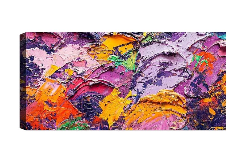 Canvasbilde YTY Abstract & Fractals Flerfarget - 120x50 cm - Innredning - Bilder & kunst - Lerretsbilder