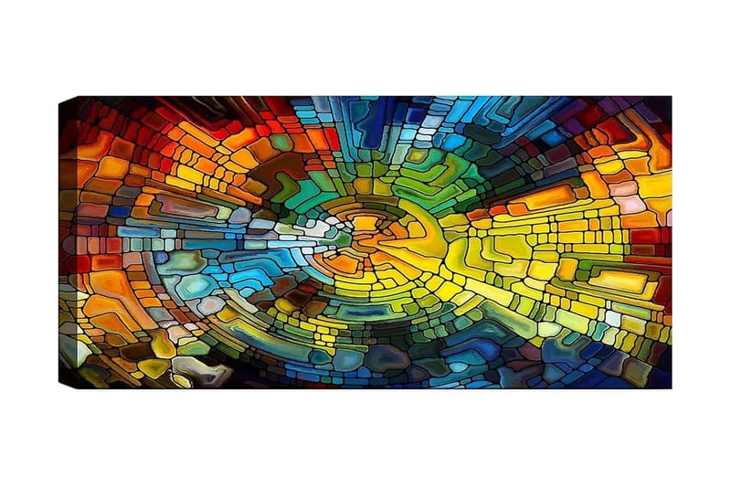 Canvasbilde YTY Abstract & Fractals Flerfarget - 120x50 cm - Innredning - Bilder & kunst - Lerretsbilder