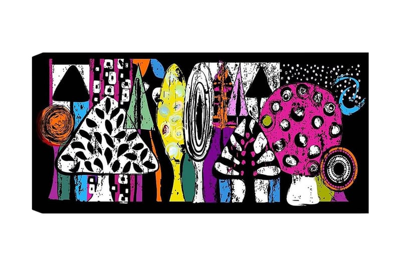 Canvasbilde YTY Abstract & Fractals Flerfarget - 120x50 cm - Innredning - Bilder & kunst - Lerretsbilder