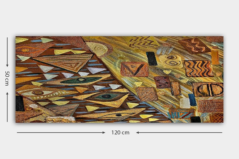Canvasbilde YTY Abstract & Fractals Flerfarget - 120x50 cm - Innredning - Bilder & kunst - Lerretsbilder